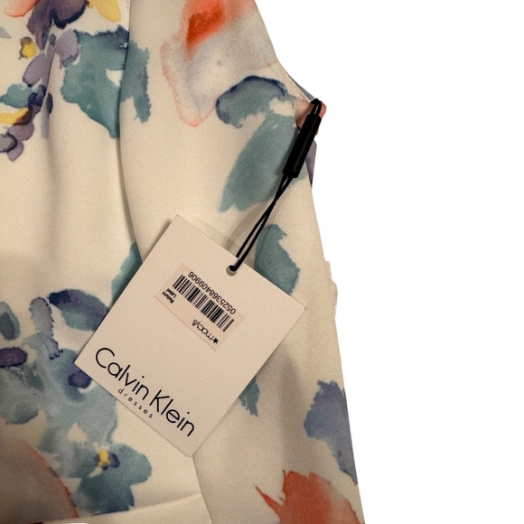 CALVIN KLEIN | Women’s | NWT | Sleeveless V-Neck A-Line Floral Dress | Size 2 - Picture 8 of 9